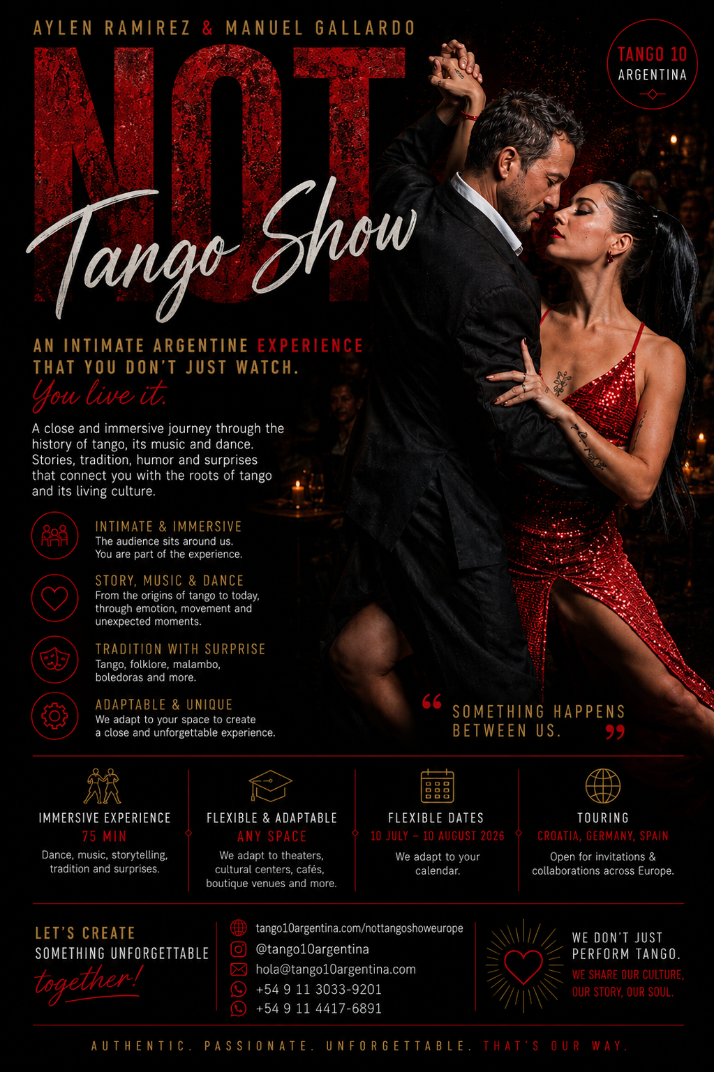 NOT Tango Show flyer